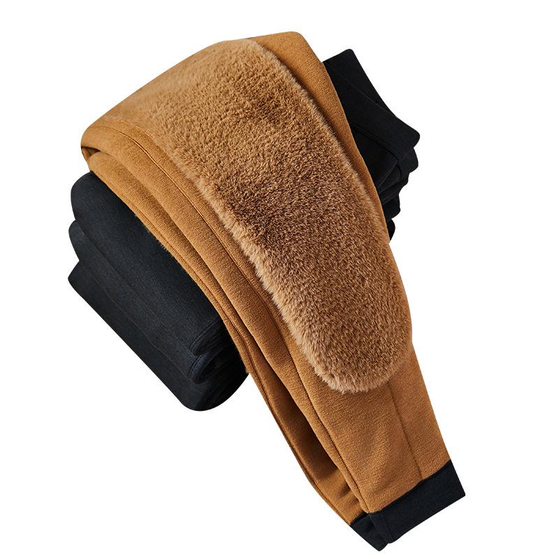 Herren- und Damen-Fleecegefütterte Extra Dicke Woll-Baumwollhosen für Winterwärme