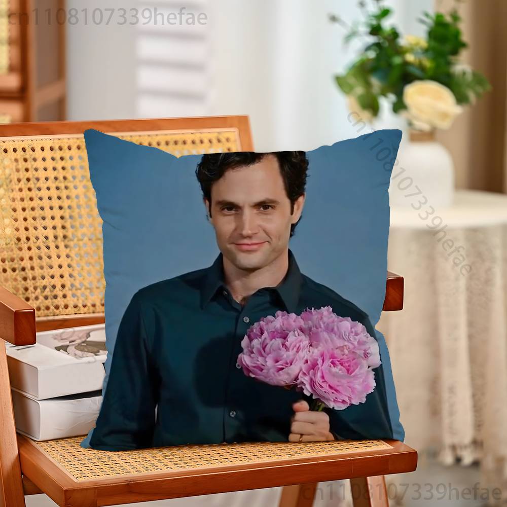 

PPenn Badgley Print Polyester Pillow Case for Valentine gift Home Sofa Cushion Cover Decoration Custom 30x30cm