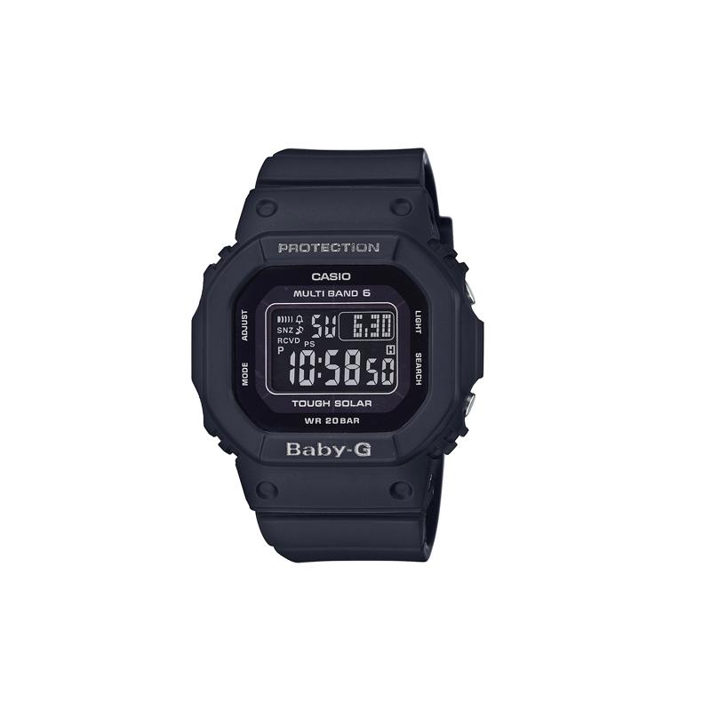

Casio BABY-G fashion trend retro cool small square solar wave shockproof sports watch quartz movement Japanese and Korean watch BGD-5000UMD-1JF чёрный