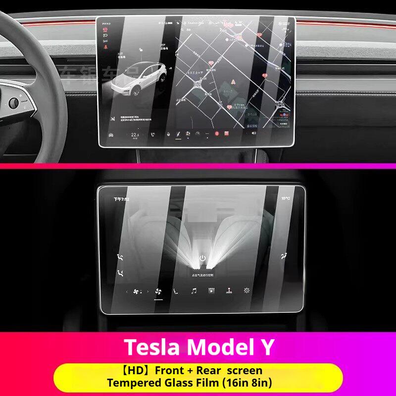 For 2026 Tesla Model Y 16Inch Screen Tempered Glass Car Interiors Film Anti‑Scratch Anti‑Fingerprint Anti‑Grease High-Definition