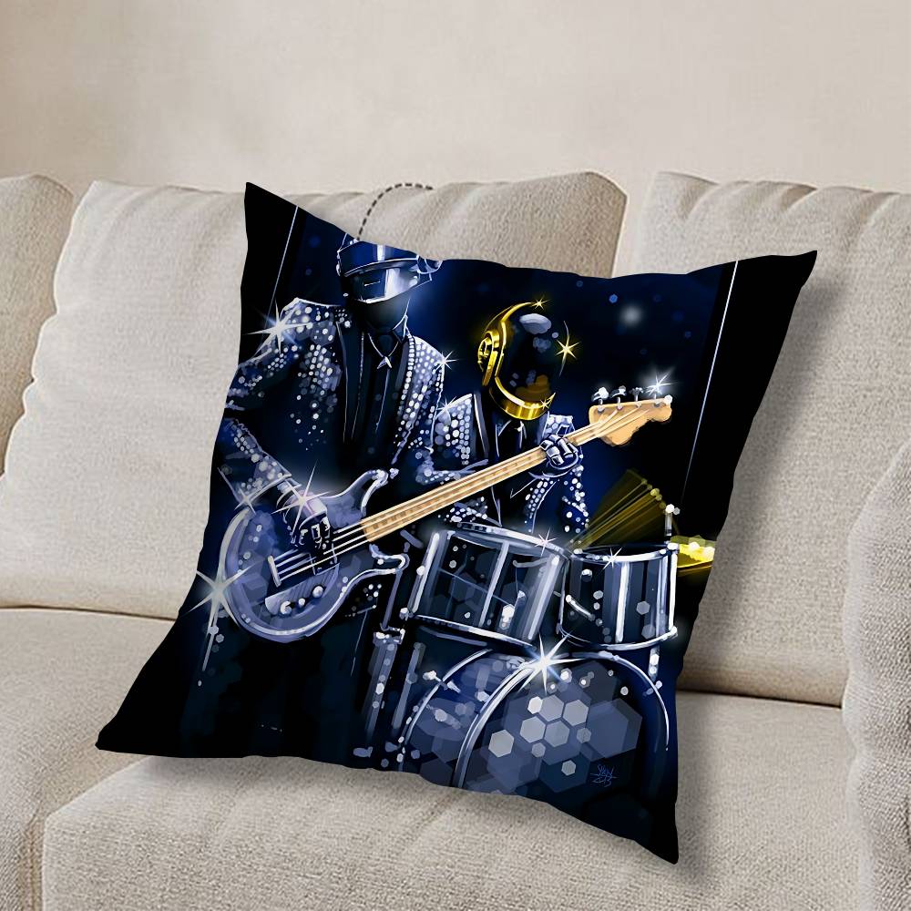COOL FRA Daft Punk band Pillow Case Sofa Living Room Bedroom Headboard Backrest Cushion Square Cushion Nap Time