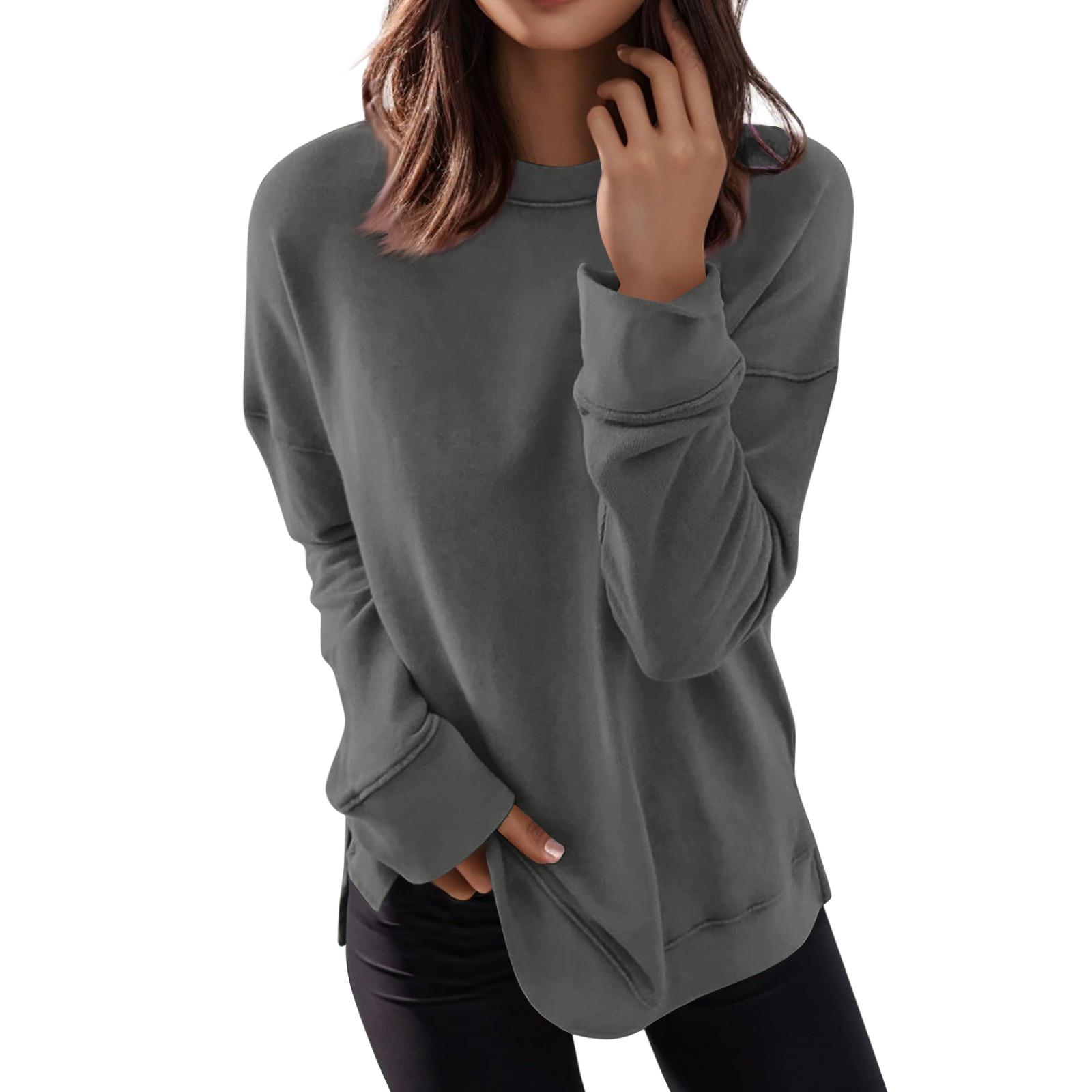 

Женская повседневная толстовка, свободный мягкий свитер с длинным рукавом, топы, пуловеры, женские топы XL