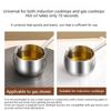 SUS304 Pouring Oil Spoon Long Handle Burning Oil Pot Kitchen Small Soup Pot Special Spoon for Oil Pouring Baking Coffee Tools