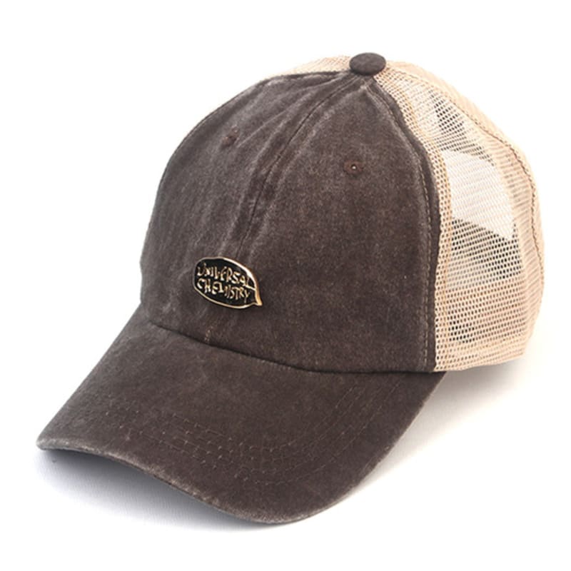 Universal Chemistry Pigment Washing Black Meshcap Mesh Cap