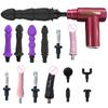 2-i-1 Penis Dildoer Vibratorer Pistol Fascial Massasjeapparat Voksne Sexy Leker for Kvinne G-punkt Anal Klitorisstimulator Sexy Tilbehør Sexbutikk