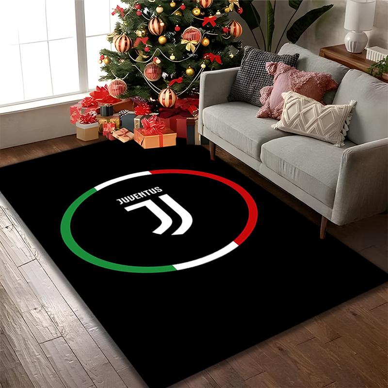 1pc Juventus Football Club Rug, Comfortable Printed Home Area Carpet, Cozy Office Chair Rug