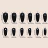 Elegant 3D Sculpted Floral False Nail Brown French Tips Press On Nail Easy Application Long Lasting