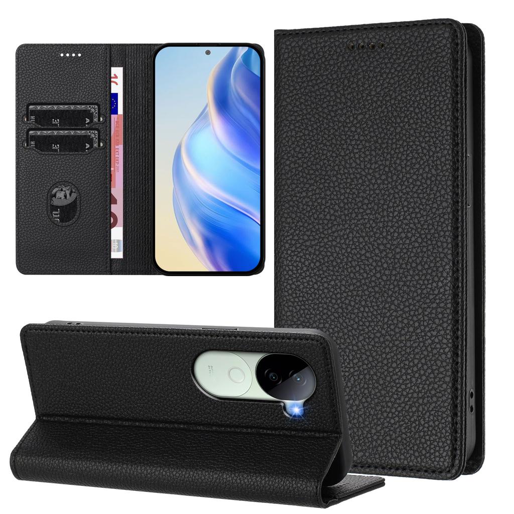 Luxury Leather Flip Cover for Vivo Y400 Y300 Y200 Y100 V27e V30e V40e V50 V60 X100 X300