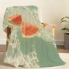 Refreshing Summer Fruits Watermelon Coconut Blanket Soft Throw Blanket for Home Bedroom BedSofa Picnic Travel Office BlanketGift