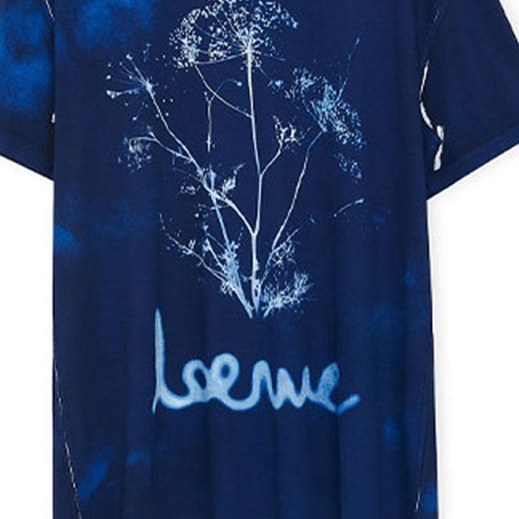 Loewe T-Shirts Men's Blue Crew Neck Moderate Straight Fit H616Y22J10-5102