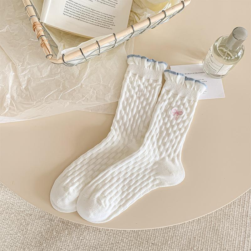 

Женские осенние новые милые носки-гольфы в балетном стиле с бантом и кружевом в сочетающихся цветах 1 pair белый