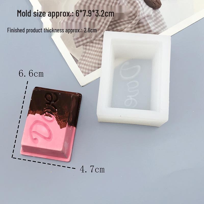Square Notched Silicone Chocolate Mold for Cake Decoration