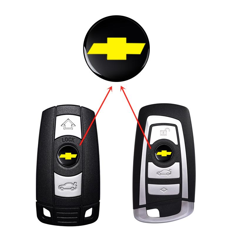 New 14mm Car Shell Remote Key Emblem Sticker Badge Emblem For Chevrolet Colorado Captiva Malibu Trax Aveo Camaro Sonic Tahoe Impala Equinox Suburban