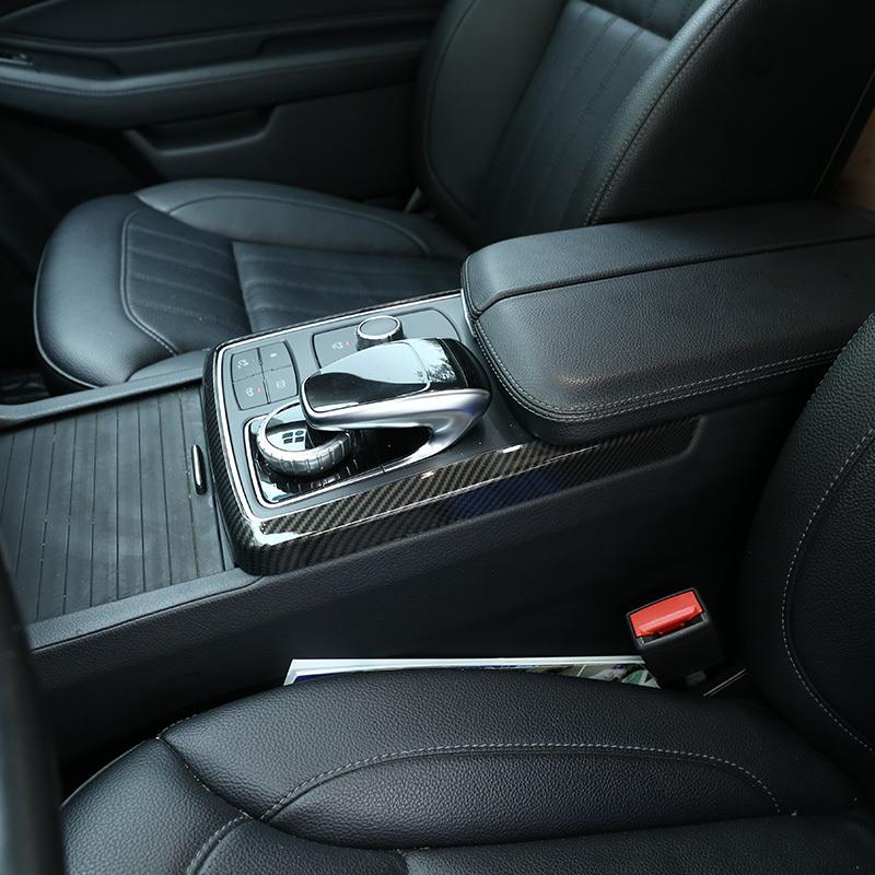 ABS Carbon Fiber Central Control Multimedia Mode Trim Frame For Mercedes Benz GLE GLS ML GL Class W166 2013-2019 Car Accessories