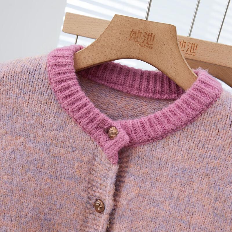 Ta Chi Women's Colorblock Knit Cardigan