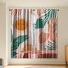 2pcs   Boho Sun Moon Leaves Curtain   Modern Abstract Art Curtain for Bedroom   Living Room   and Room Drapes