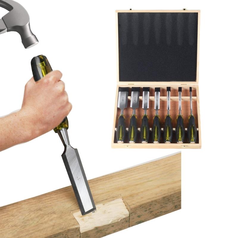 7Pieces Wood Carving Chisel Set Woodworking Wood Chisels Carving Wood Graver Gouge Carpenter 6/10/12/19/25/32/38mm