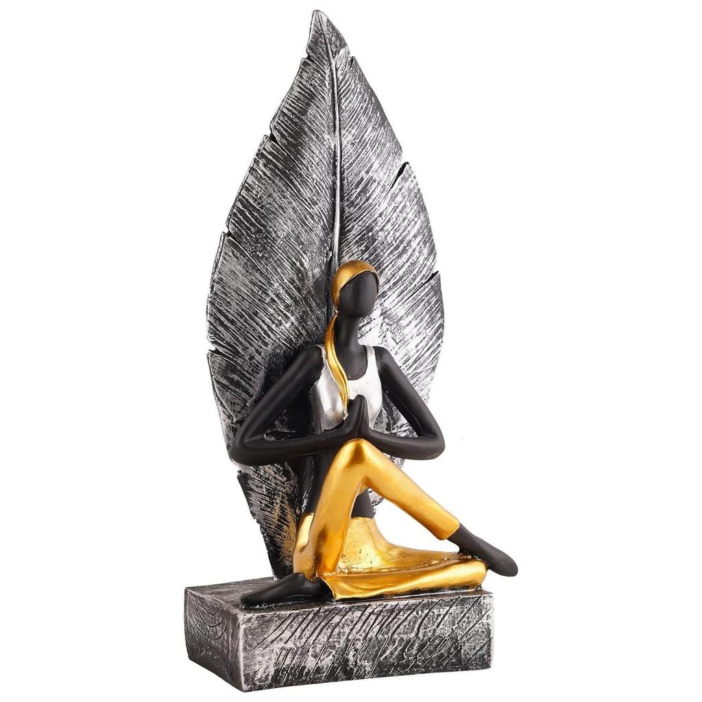 Yoga Lady Home & Office Decor Resin Fantasy Showpiece
