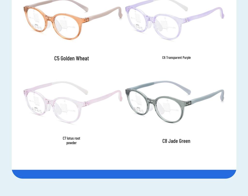 Ultra-Light Children's Blue Light Blocking Silicone Glasses for Teens