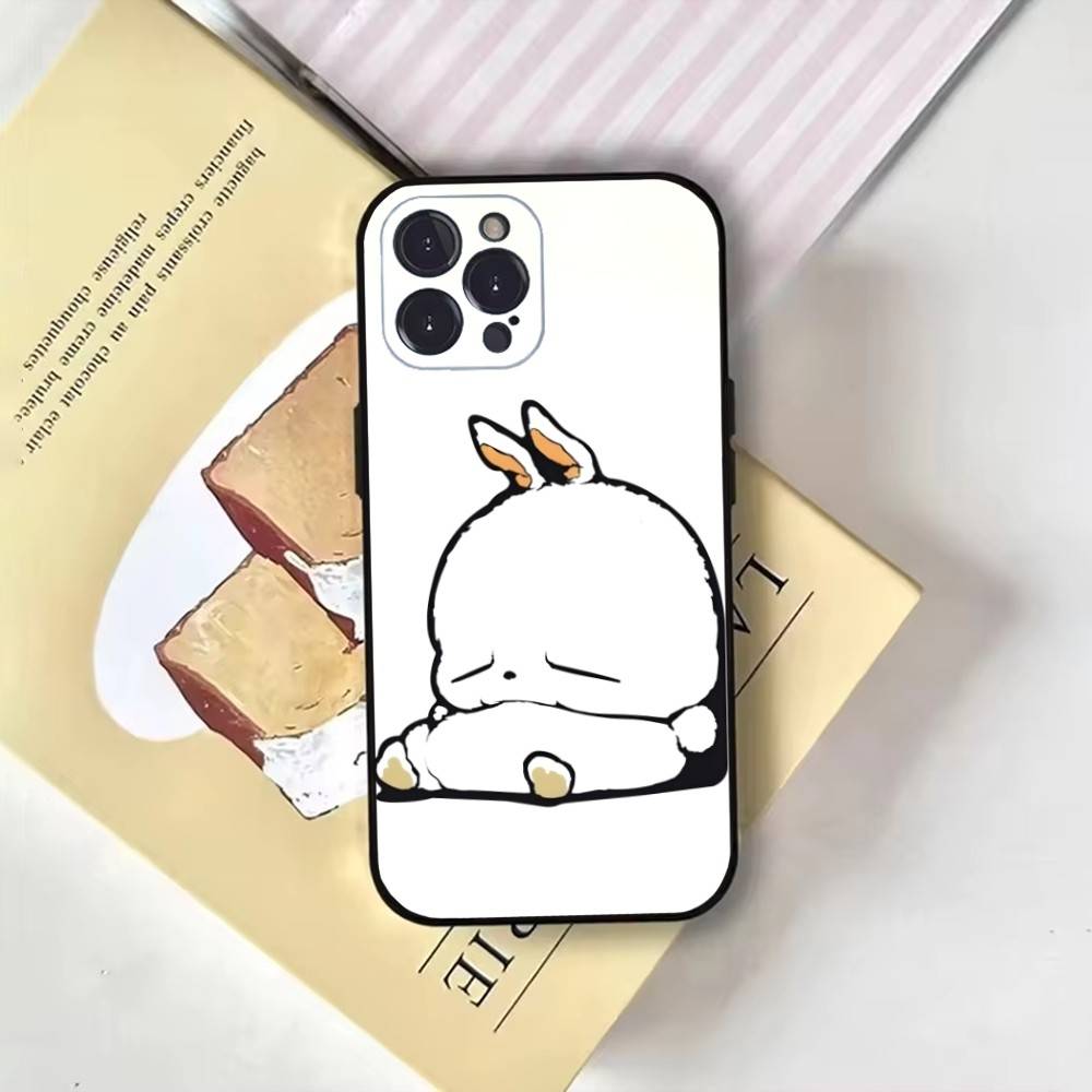 

1pc Korea Cute MashiMaro Phone Case For iPhone17,16,15,14,13,12,11 Plus,Pro Max,Soft Black Cover iPhone17promax