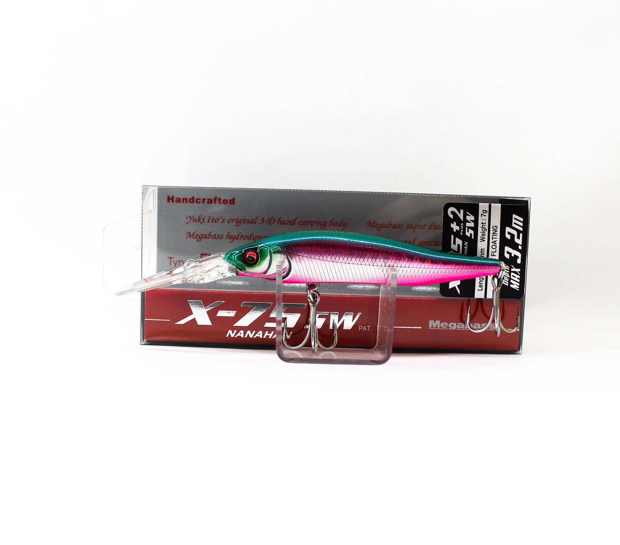 

Megabass X-Nanahan +2 SW 75 mm 1/4 oz Floating Lure Green PB (3807)