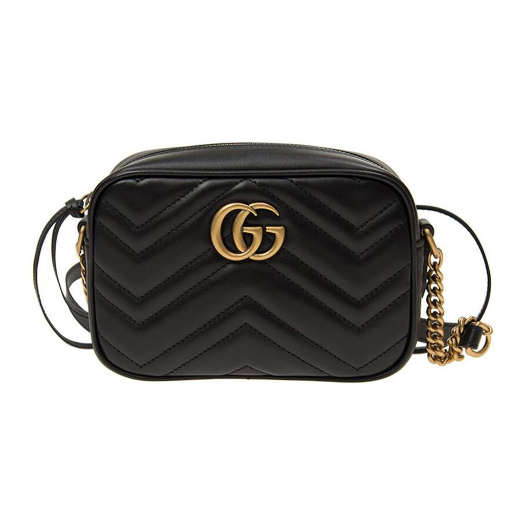 Gucci GG Marmont Matelassé Mini Bag Nero Women Shoulder_bags Black 448065-DTD1T-1000