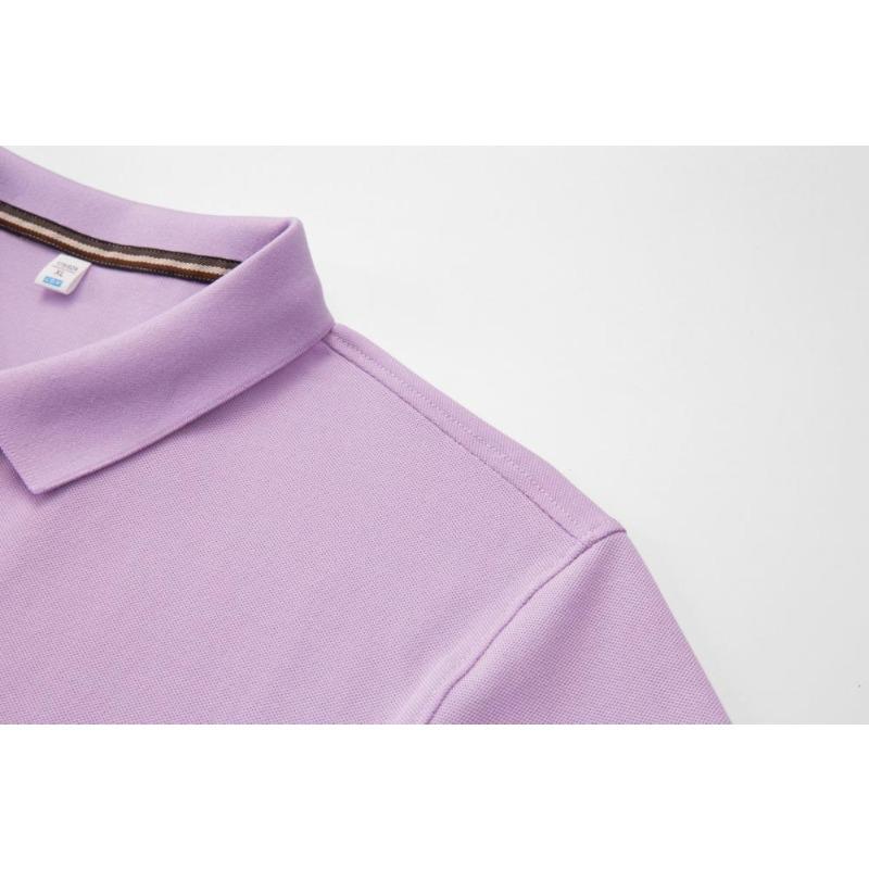 Summer Men's and Women's Lapel Short Sleeve Solid Color T-Shirt YG-688