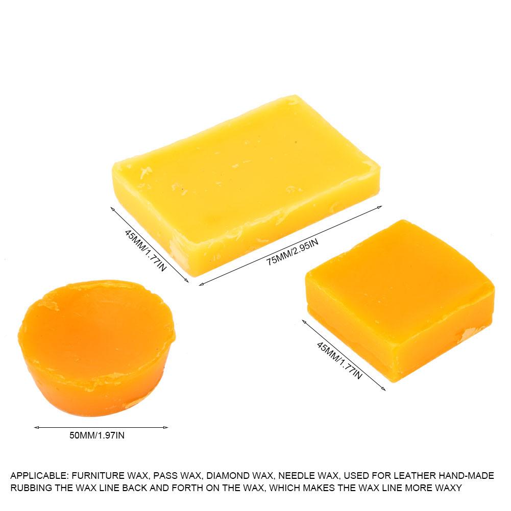 3 PCS Natural Pure Beeswax Bee Wax for Furniture Floor Polishing Leather Maintenance