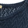M2SQUARED Border Pattern Long sleeve knit L Navy system sweater Women Used