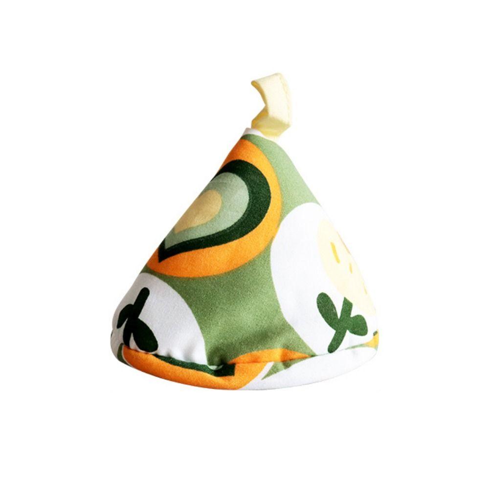 Anti-Scalding Triangle Pot Hat Floral Print Kitchen Pot Lid Sleeve Pot Hat Cover  Kitchen