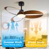 42 Inch Ceiling Fan 3 Blades Vintage Industrial Wood Ventilator No Light Remote Control for Coffee Shop Home Hotel Office