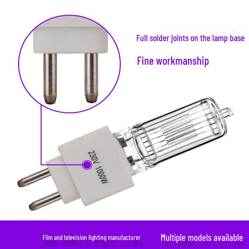 230V 1000W Quartz Halogen Spotlight with G15 Base for Film, TV, and Stage Lighting