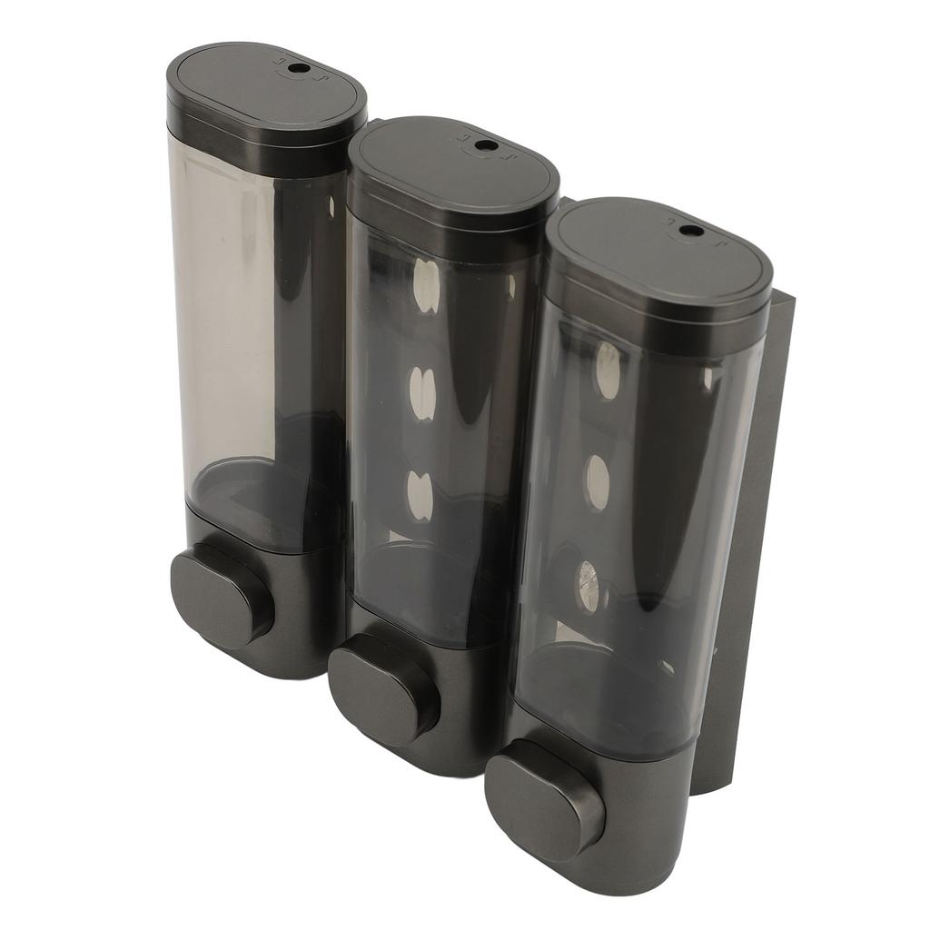 3 i 1 300 ml Trykk Flytende Såpedispenser Veggmontert Bad Dusj Sjampo Balsam