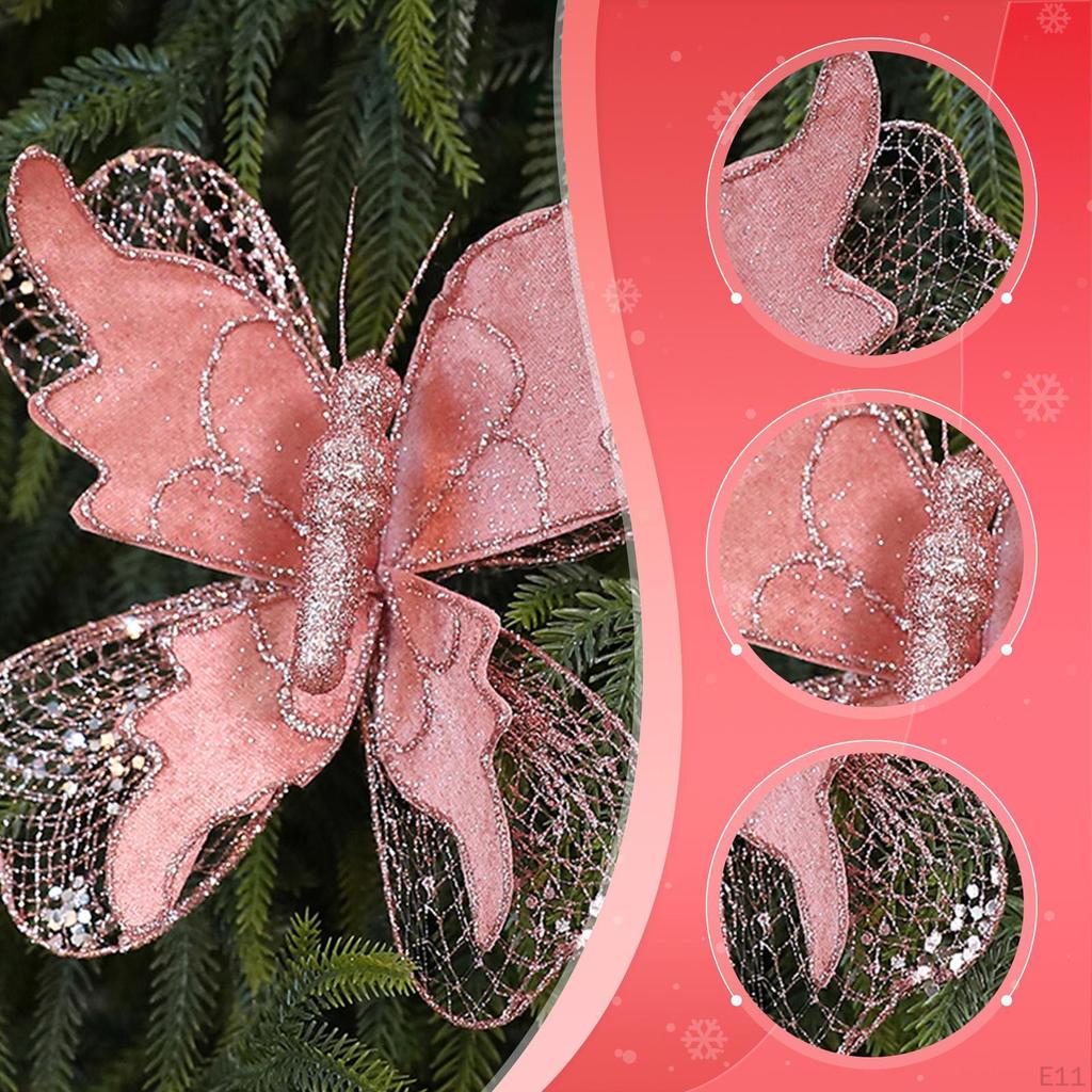 Künstlicher Schmetterling Hintergrund Weihnachtsbaum Hängeornament Basteldeko Dekoration für Zuhause Geburtstag
