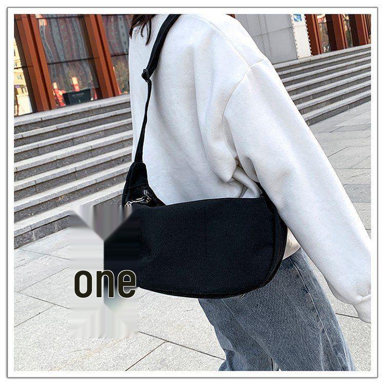 Unisex Trendy Canvas Crossbody Bag: Hip Hop, Japanese, Casual & Versatile Design for Students