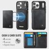 For iPhone 17 Pro Magnetic Case CASEME ME80 Series Leather PC TPU Phone Cover with Detachable Wallet