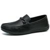 Hot Sale Black Leather Loafers Men Slip-on Casual Shoes Breathable Soft Mocassin Man Comfortable Social Shoe Male Driving Flats