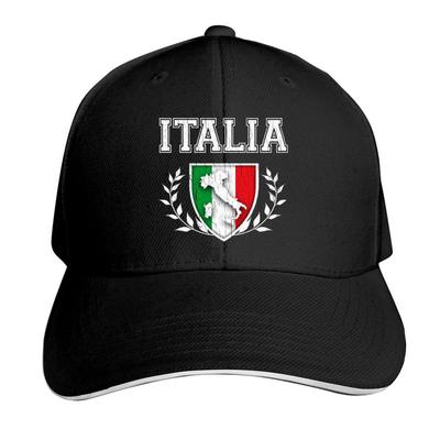 Italia Italia Steagul italian Boutique Baseball Cap Unisex Print Ajustabil Hip Hop Moda Cool Snapback Pălării Negru