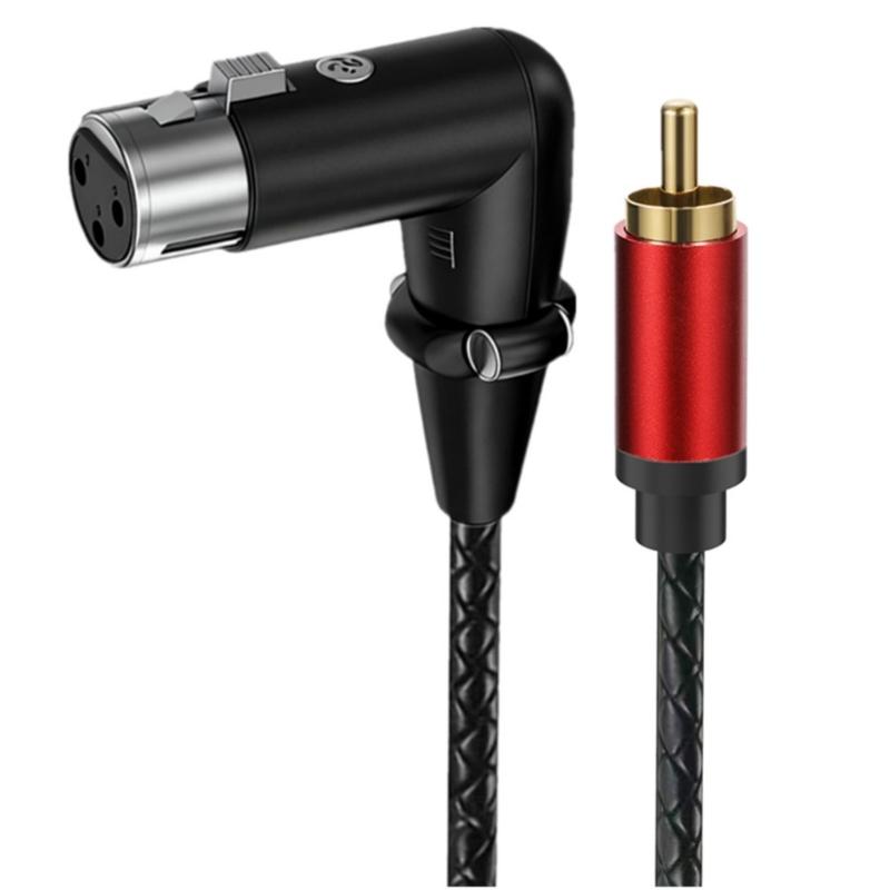 Flexible Sound Interconnects Cable XLRs 3Pin To RCAs Plugs With Reinforced Metal Shell And OxygenFree Coppers Conductors For Enhances Durability
