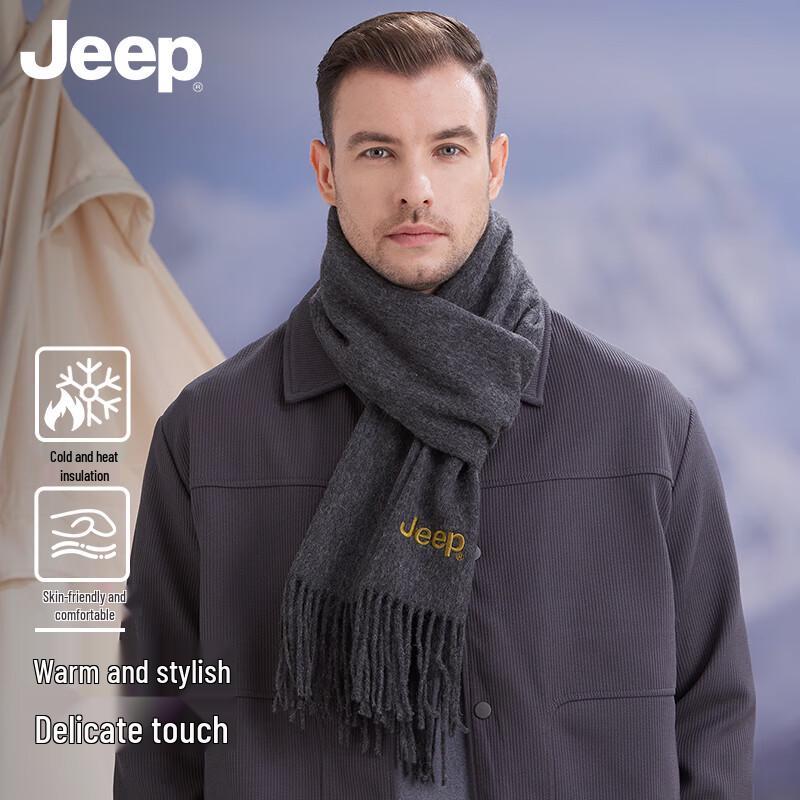 

Jeep Men s Pure Wool Scarf One Size