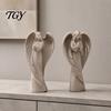 Artistic Sculpture for Study Praying Angel Statue, Abstract Guardian Figurine, Religious Prayer Elegant Tabletop Decoration Home Mantel Church Indoor