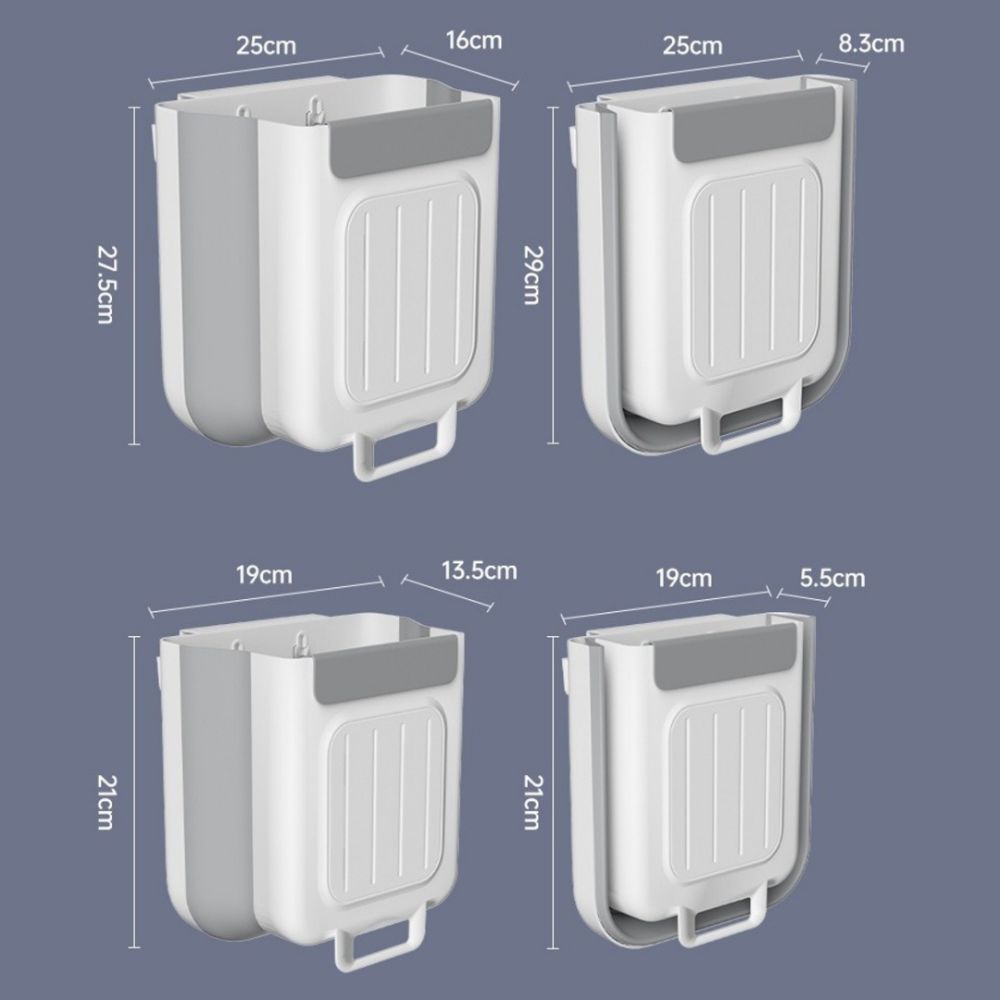 Wall Mounted Trash Bag Container 7L 11L Hanging Trash Can New Collapsible Trash Can Home Use