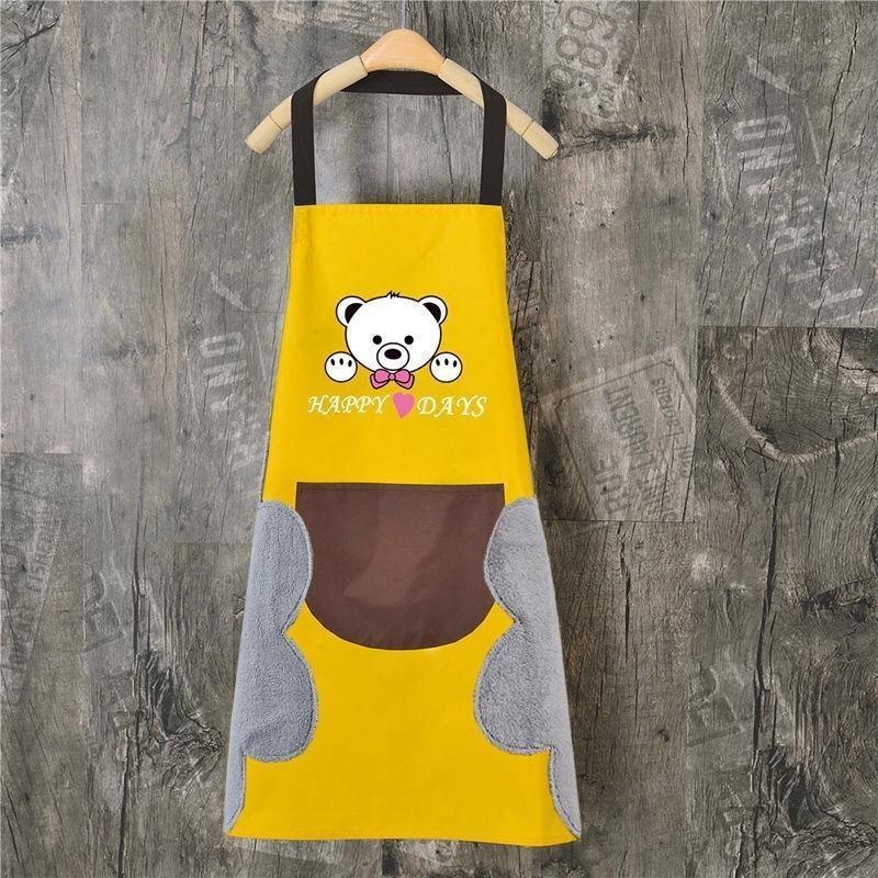 Resistant Oil Waterproof Polyester Oxford Stripeds Apron Wipe Kitchens Hand