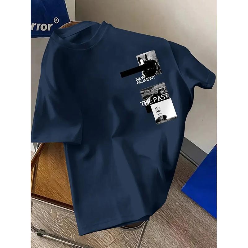 Neues Sommer Herrenmode T-Shirt Persönlichkeit Landschaftsmuster bedruckt Herren T-Shirt Top