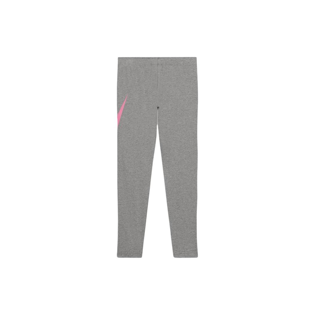 Nike Logo Print Casual Knit Sports Pants Kids Bottoms Gray CU8943-093