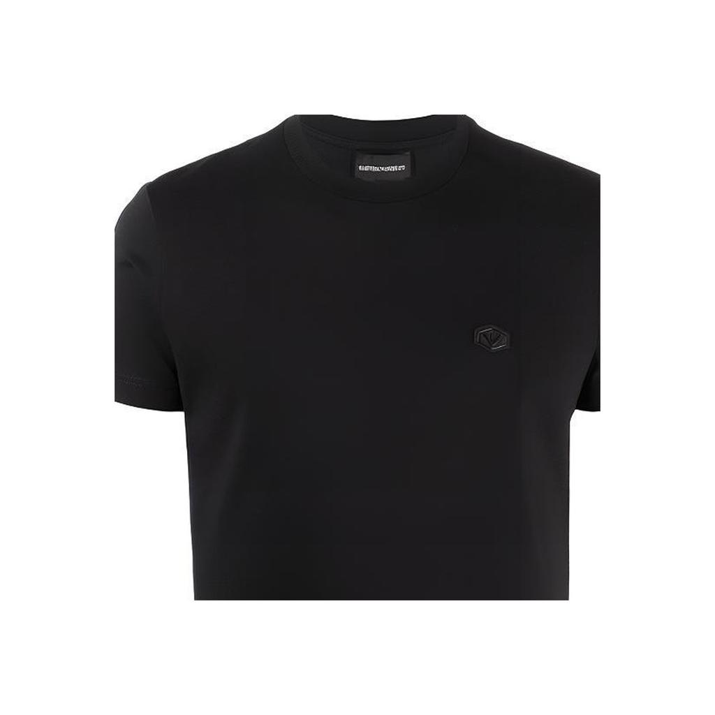 Emporio Armani FW21 Logo Appliqué Casual Short Sleeve T-Shirt Men Tops Black 8N1TQ61JRGZ0999