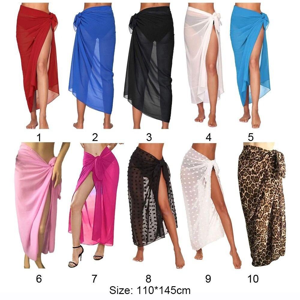Sexy Swimsuit Coverup Chiffon Wrap Dress Fashion Beach Skirt Female