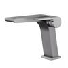 Gun Grey/Brushed Gold Bathroom Waterfall Sink Faucet Brass Hot And Cold Mixed Water Washbasin Faucet Single Handle Basin Tap