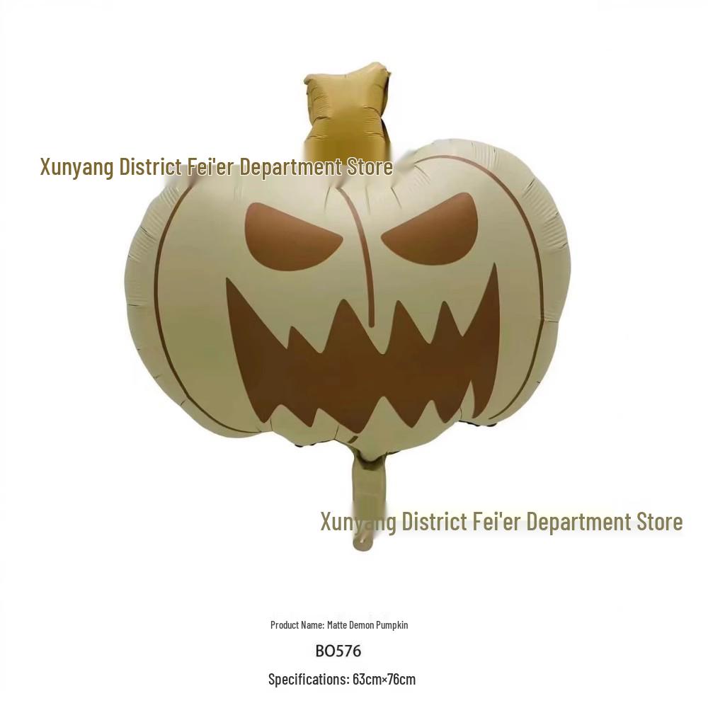 2026 Halloween Aluminum Foil Balloons: Pumpkin, Bat, and Ghost Festival Cartoon Shapes for Mall Decorations