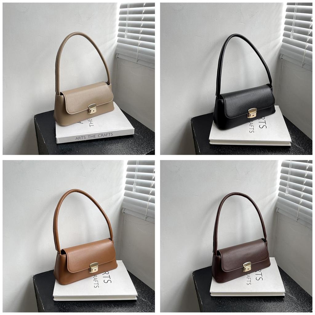 Borsa a tracolla piccola in PU per donna con chiusura a lucchetto e tasca interna per telefono, perfetta per l'uso quotidiano